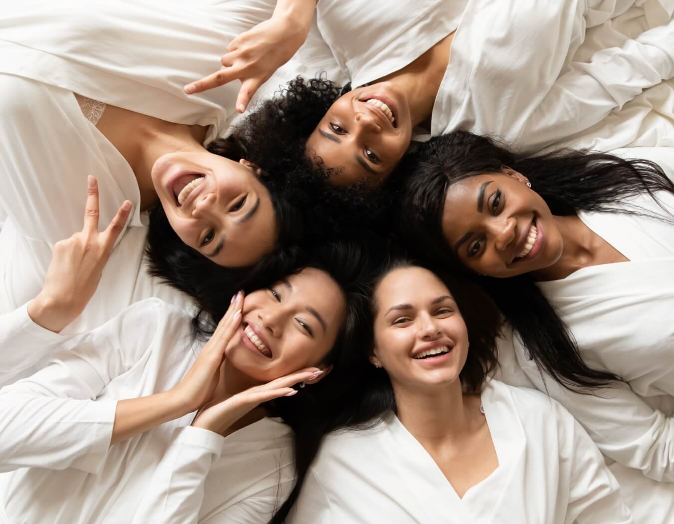 A group of women enjoying the spa.